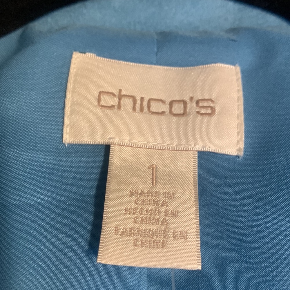 Chico’s Powder Blue Shacket - Picture 3 of 8